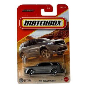 Matchbox 2018 Dodge Durango Gray SUV • Mainline 107/125 • New on Card